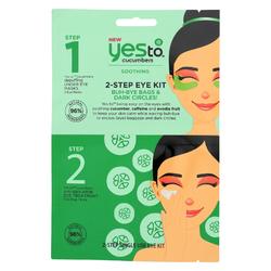 Yes To – Cucumbers – 2-Step Eye Kit – Soothing and Anti-Dark Circle – Case of 6 – 2 Count