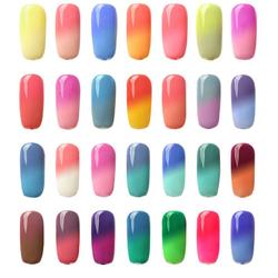 FOCALLURE Temperature Color Change UV Gel Polish Nail Art Varnish Manicure 7ml 30 Bright Colors