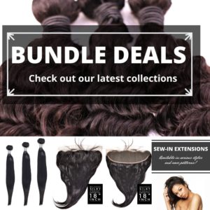 Malaysian Silky Straight Bundle Deal With M-Lace frontal 18″