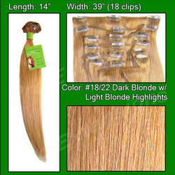 #18/22 Dark Blonde w/ Light Highlights – 14 inch