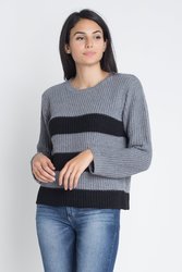 Women’s Casual Stripe Round Neck Sweater