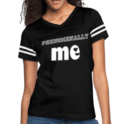 Womens T-Shirts, Phenomenally Me Graphic Text Heart Style Vintage Sport Shirt