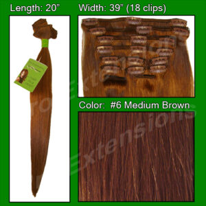#6 Medium Brown – 20 inch Remi