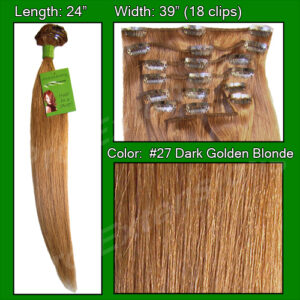 #27 Dark Golden Blonde – 24 inch Remy