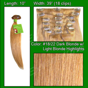 #18/22 Dark Blonde w/ Light Highlights – 10 inch