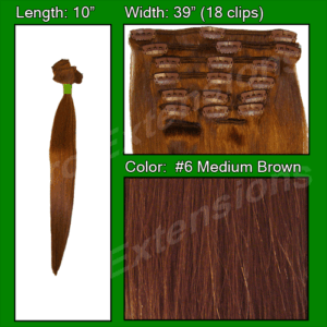 #6 Medium Brown – 10 inch