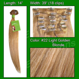 #22 Medium Golden Blonde – 14 inch