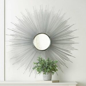 33-inch Silver Sunburst Wall Mirror