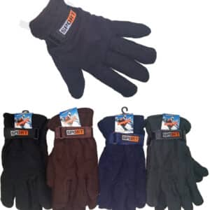 Case of [24] Men’s Fleece Lined Gloves