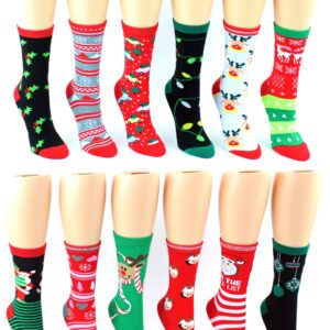 . Case of [24] Women’s Christmas Socks – Size 9-11 .