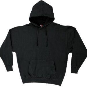 . Case of [12] Cotton Plus Hooded Sweatshirts – Black, XL .