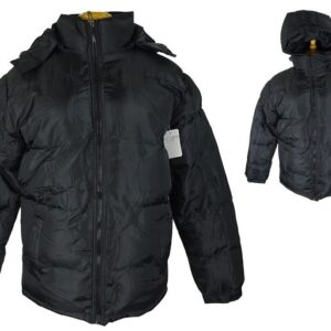 . Case of [12] Men’s Winter Jackets – Removable Hood, Sizes S-2X .