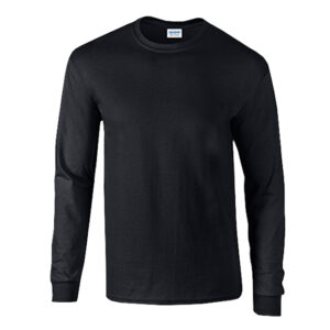 . Case of [12] Gildan Irregular Long-Sleeve T-Shirts – Black, Medium .