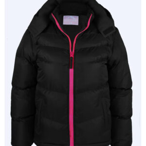 . Case of [48] Girls’ Puffer Jackets – Size 5-7, Black .