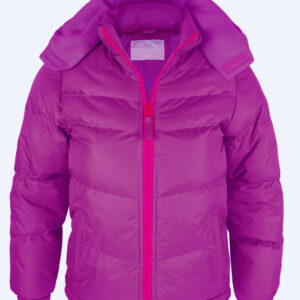 . Case of [48] Girls’ Puffer Jackets – Size 8-14, Purple .