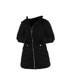 . Case of [12] Women’s Puffer Jackets – S-XL, Black, Fleece Lined .