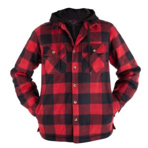 . Case of [24] Men’s Sherpa-Lined Hooded Jackets – S-2X, Buffalo Plaid .