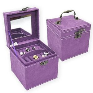 Soft Velour – Personal Jewel Box in Luscious Colors with Ornate Hardware